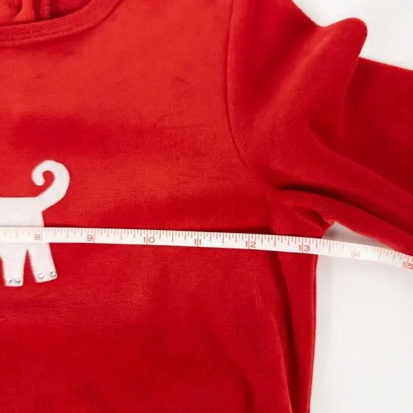 NEW Vintage 90s Sweet Potatoes Velour Cat Princess Dress Made in USA Red Sz 6X - Picture 9 of 10